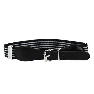CTM Kids' Striped Elastic Stretch Belt with Buckle
